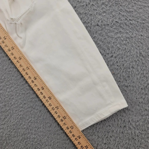American Eagle Jeans Womens 2 Cream Super Super Stretch Distressed Jegging Crop‎ - Picture 13 of 16